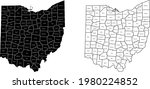 vector map of the ohio | Shutterstock .eps vector #1980224852