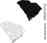 vector map of the south carolina | Shutterstock .eps vector #1983973712