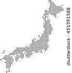 map of japan | Shutterstock .eps vector #451591588
