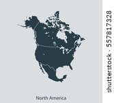 map of north america | Shutterstock .eps vector #557817328