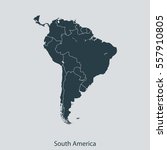 map of south america | Shutterstock .eps vector #557910805
