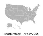superhigh detail of us map... | Shutterstock .eps vector #795597955