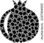 vector pomegranate fruit icon... | Shutterstock .eps vector #2107404005