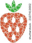 vector strawberry icon mosaic.... | Shutterstock .eps vector #2107413002
