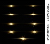 shining golden stars isolated... | Shutterstock .eps vector #1689110062
