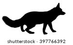 Vector Silhouette Of The Fox.
