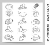  set of vegetable   vector... | Shutterstock .eps vector #1526843705