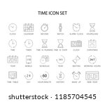line icons set. time pack.... | Shutterstock .eps vector #1185704545