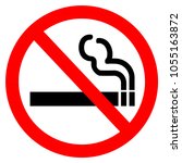 no smoking sign isolated on... | Shutterstock . vector #1055163872