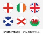 National Flags of United kingdom, vector Set on white background. Flag of England, Ireland, UK, Scotland, Northern Ireland and Wales for travel, holidays and other events.
