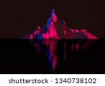 polygon image of mountain peaks ... | Shutterstock . vector #1340738102