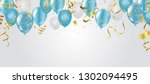 blue balloons  vector... | Shutterstock .eps vector #1302094495