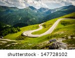Alpina road at summer-Nockalmstrasse, Nockberge, Carinthia, Austria.