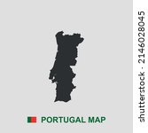 portugal simple map black and... | Shutterstock .eps vector #2146028045