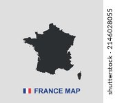 france simple map black and... | Shutterstock .eps vector #2146028055