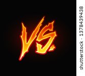 vs letters. versus sign. fight... | Shutterstock .eps vector #1378439438