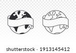 globe icon. world symbol. round ... | Shutterstock .eps vector #1913145412