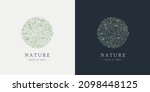 vector linear plant logo.... | Shutterstock .eps vector #2098448125