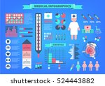 vector set of medical... | Shutterstock .eps vector #524443882