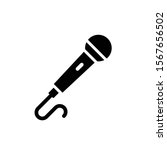 microphone icon vector glyph...