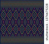 dark blue traditional silk of... | Shutterstock .eps vector #1376675228