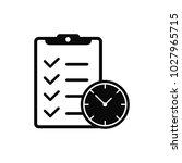  planning and clock icon | Shutterstock .eps vector #1027965715