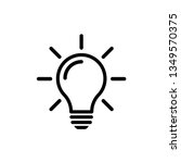 bulb light vector icon.... | Shutterstock .eps vector #1349570375