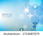 hexagon medical vector... | Shutterstock .eps vector #1714087075