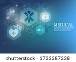 abstract vector medical... | Shutterstock .eps vector #1723287238