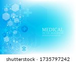 abstract medical blue... | Shutterstock .eps vector #1735797242