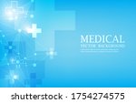 futuristic vector medical blue... | Shutterstock .eps vector #1754274575
