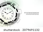 abstract technology clock... | Shutterstock .eps vector #2079691132