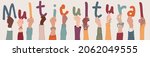 multi ethnic multicultural... | Shutterstock .eps vector #2062049555