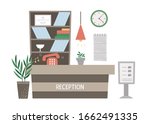 vector reception room interior. ... | Shutterstock .eps vector #1662491335