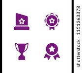 4 prize icons in vector set.... | Shutterstock .eps vector #1151363378