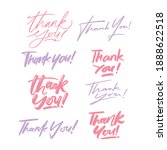 hand lettering thank you set | Shutterstock .eps vector #1888622518