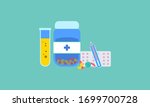 first aid kit supply emergency... | Shutterstock .eps vector #1699700728