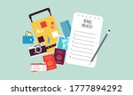 packing list  travel planning... | Shutterstock .eps vector #1777894292