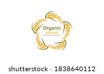 paddy wheat  rice organic grain ... | Shutterstock .eps vector #1838640112