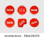 new sticker set. vector sale... | Shutterstock .eps vector #586628255