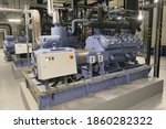 Small photo of Piston compressor ammonia industrial refrigeration system (natural refrigerant NH3)