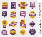 labels and tags with... | Shutterstock .eps vector #1023607822