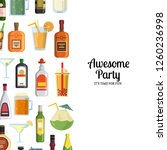  background with alcoholic... | Shutterstock . vector #1260236998