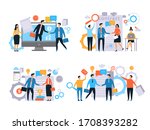 business relationships.... | Shutterstock . vector #1708393282