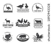 Farm Animals Logo. Cow Sheep...