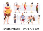 ancient rome. authentic clothes ... | Shutterstock .eps vector #1901771125