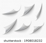 curled corners. white empty... | Shutterstock . vector #1908018232
