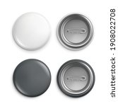 round badges. white plastic... | Shutterstock . vector #1908022708