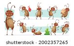 dirt cockroach. bad pests... | Shutterstock .eps vector #2002357265