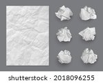 paper texture. crumpled balls... | Shutterstock .eps vector #2018096255